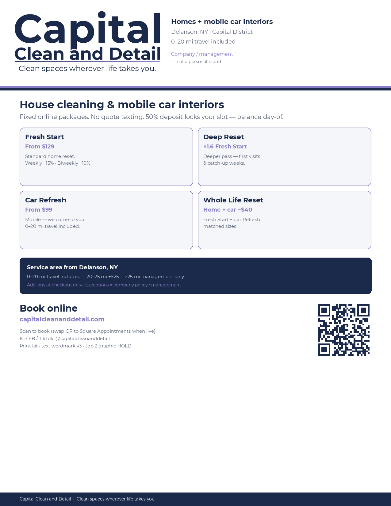 Capital Clean and Detail letter flyer
